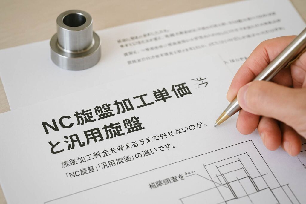 NC旋盤加工単価と汎用旋盤