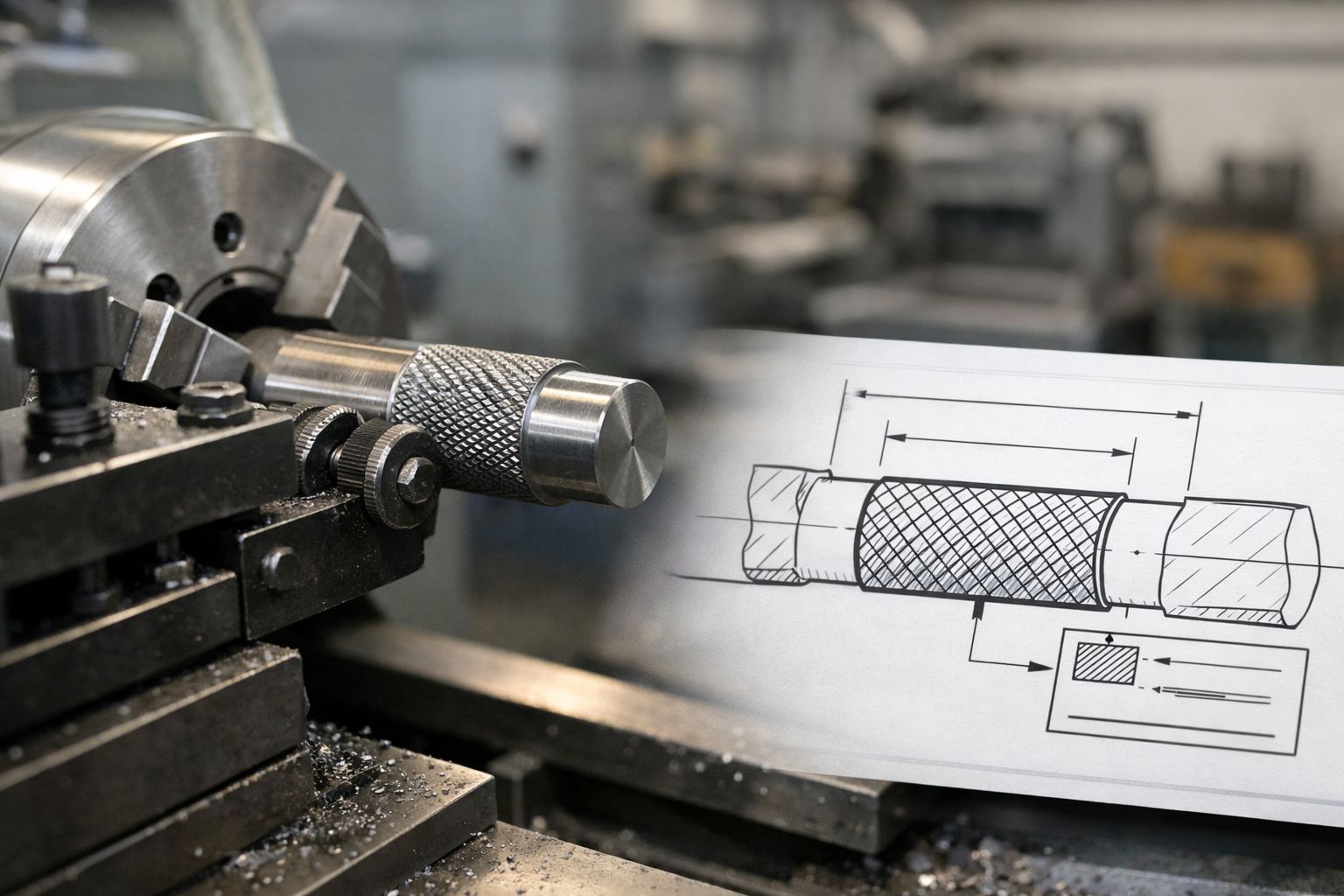 ローレット加工の図面指示｜書き方と注意点
