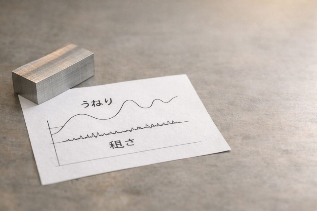粗さ・うねり・形状の違い