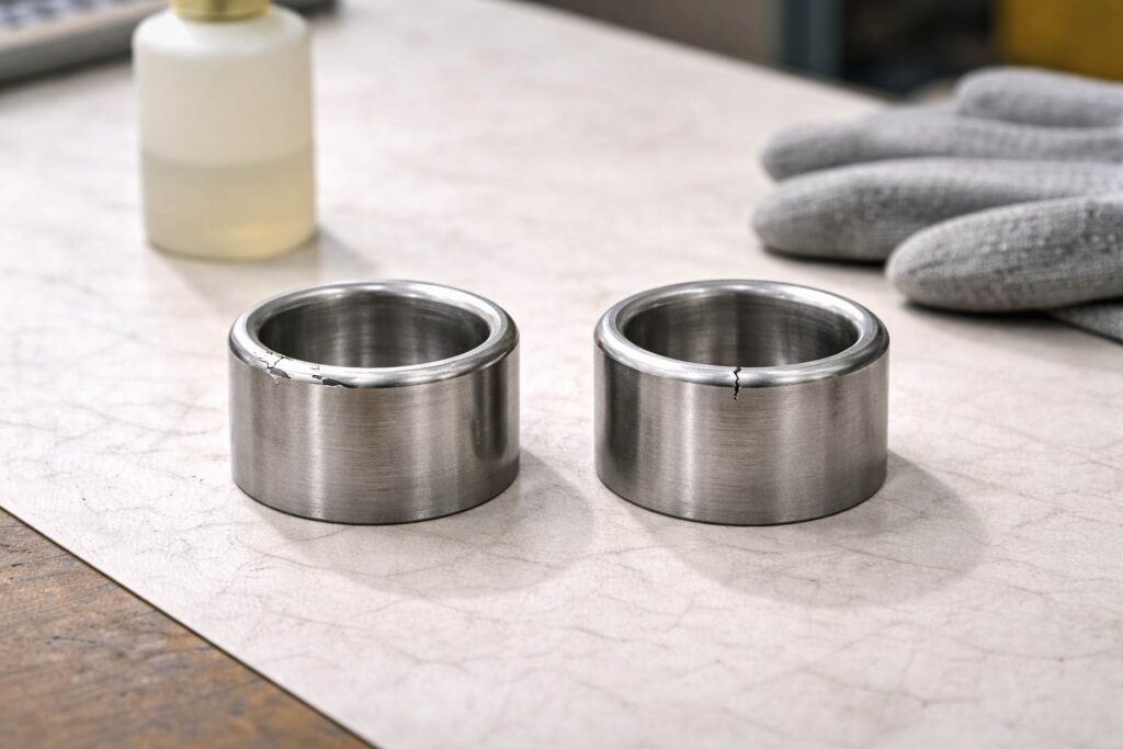 絞り加工のシワ・割れ