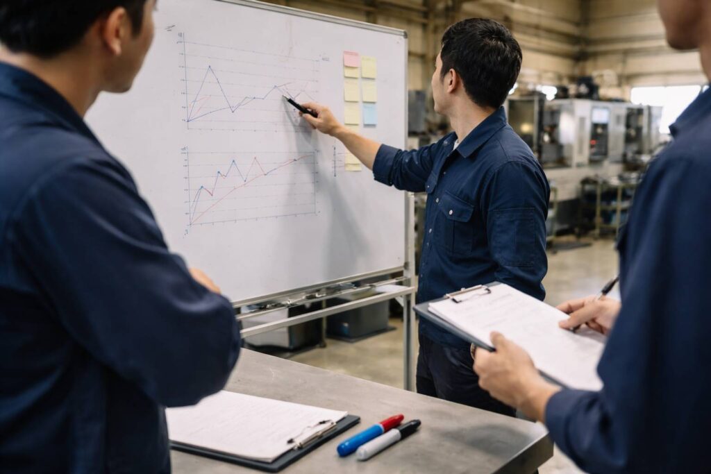 設備総合効率（OEE）の計算式と3要素の定義

時間稼働率・性能稼働率・良品率の算出手順