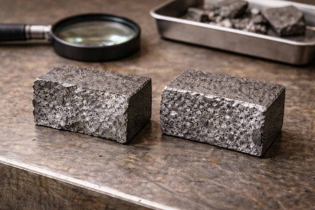 黒鉛の形が「割れやすさ」に効く