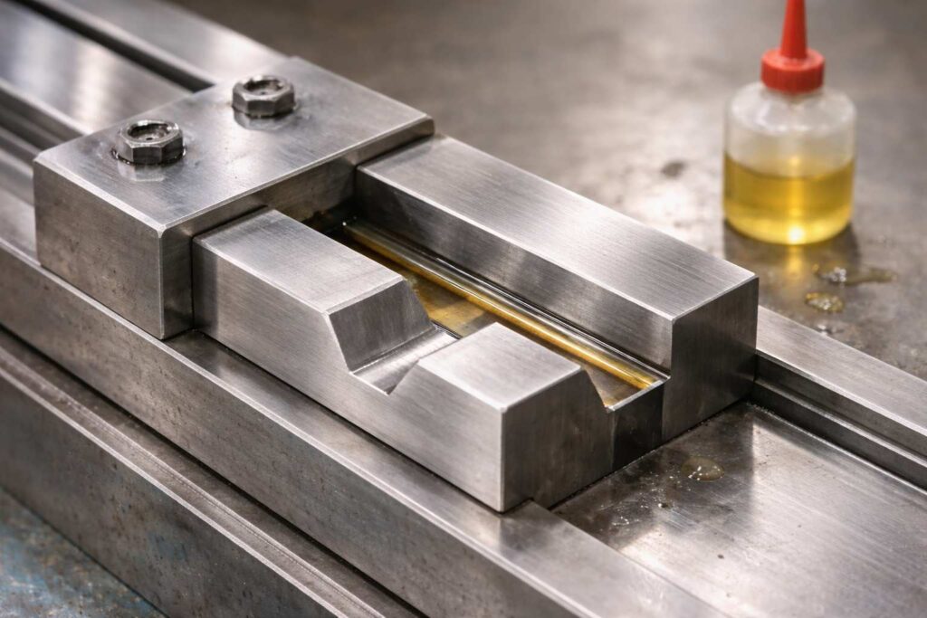 摺動案内でのアリ溝