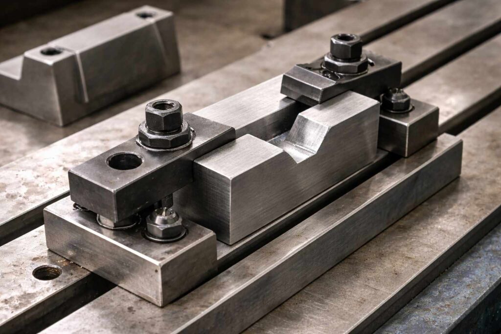 治具固定に使うアリ溝