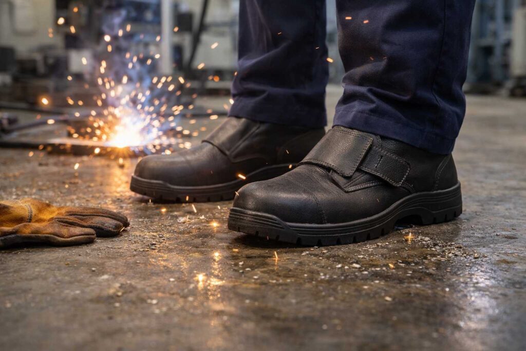 耐熱安全靴と溶接作業